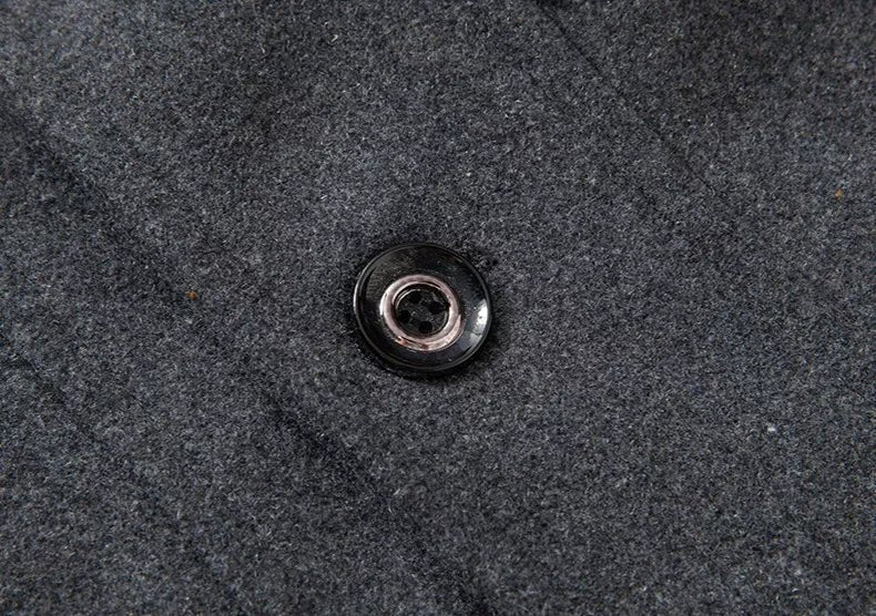 Men's Classic Coat in Brushed Weave with Zip Bib and Notch Lapels