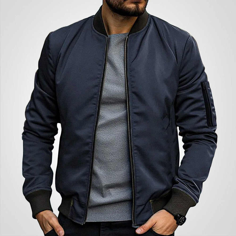 Sebastian | Men's Classic Slim-Fit Zip-Up Bomber Jacket