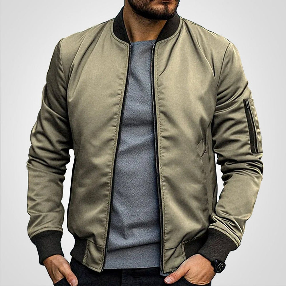 Sebastian | Men's Classic Slim-Fit Zip-Up Bomber Jacket