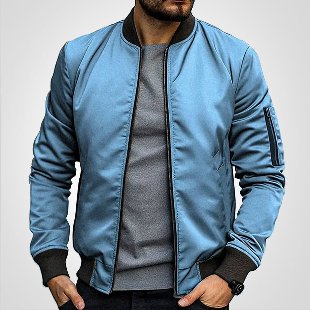 Sebastian | Men's Classic Slim-Fit Zip-Up Bomber Jacket