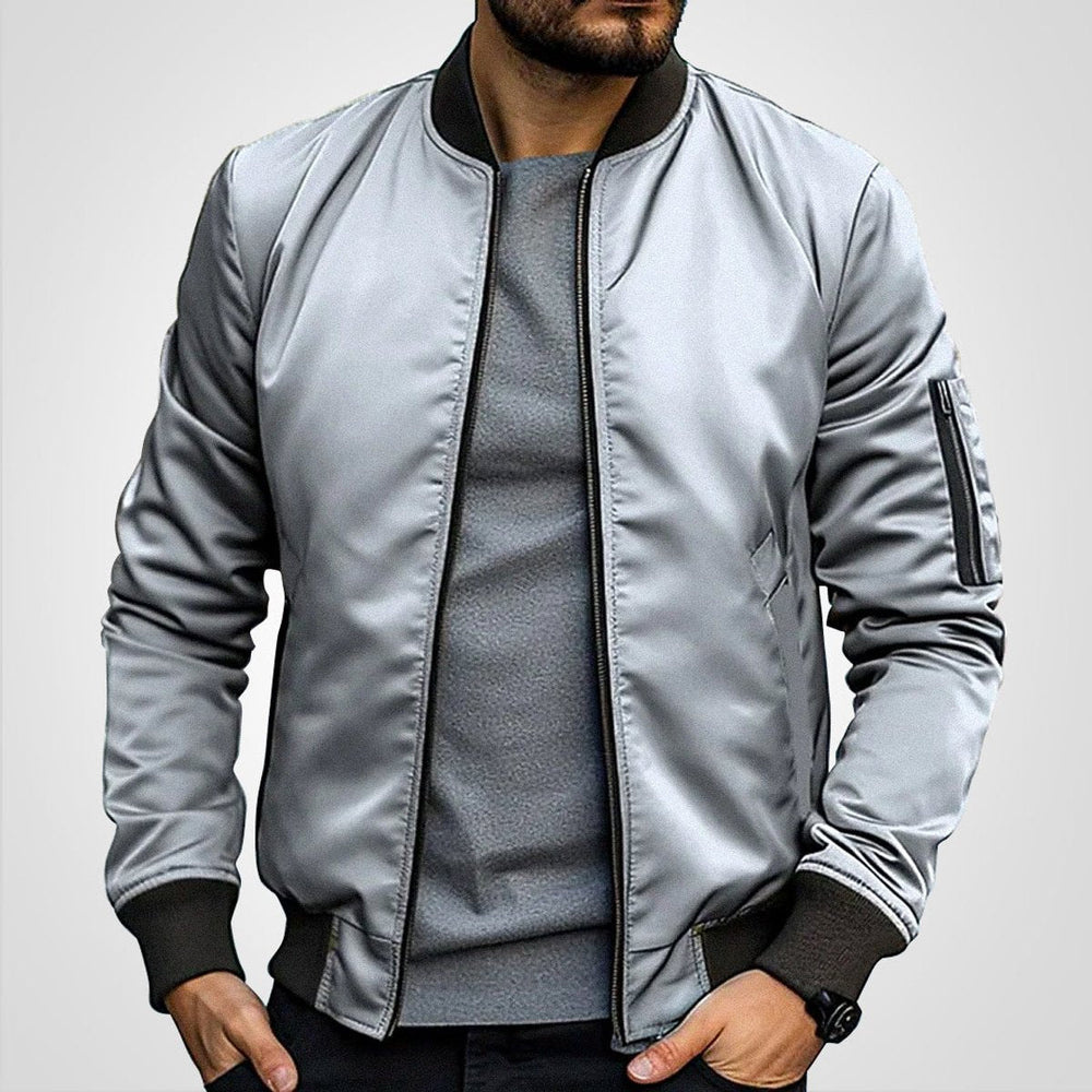 Sebastian | Men's Classic Slim-Fit Zip-Up Bomber Jacket