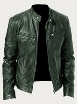 Sebastian | Men's Classic Slim-Fit Zip-Up Moto Style Jacket