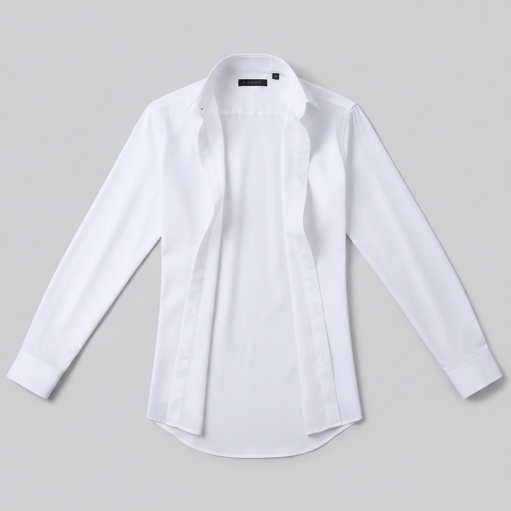 Mens Dress Shirt Stretch Fit Long Sleeve Button Up Design