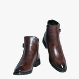 Men's buckle strap ankle boots, view 1