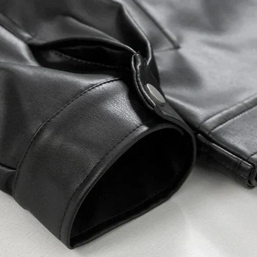 Men's Faux Bomber Jacket with Zip Front and Spread Collar