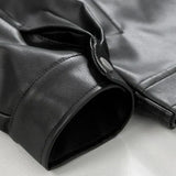 Men's Faux Bomber Jacket with Zip Front and Spread Collar