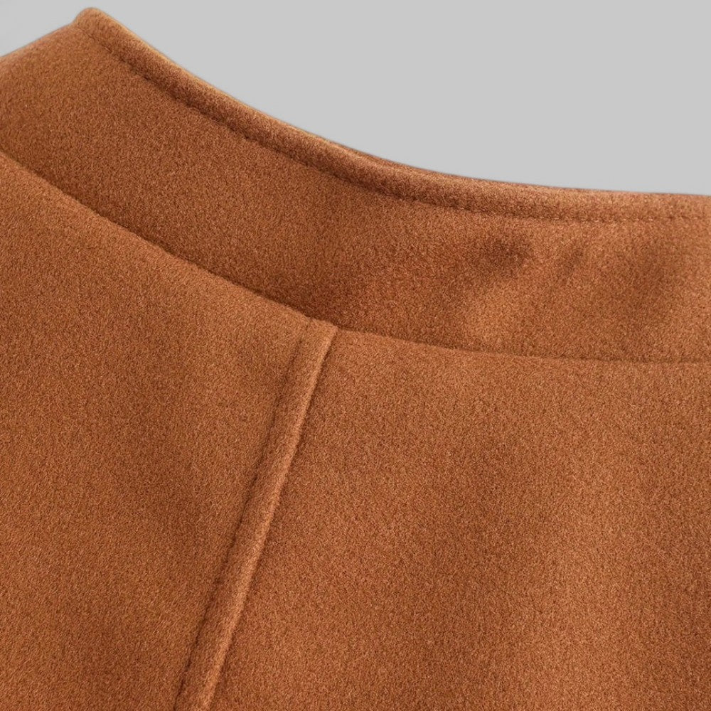 Men's Felted Blazer with Stand Collar and Button Front