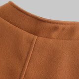 Men's Felted Blazer with Stand Collar and Button Front