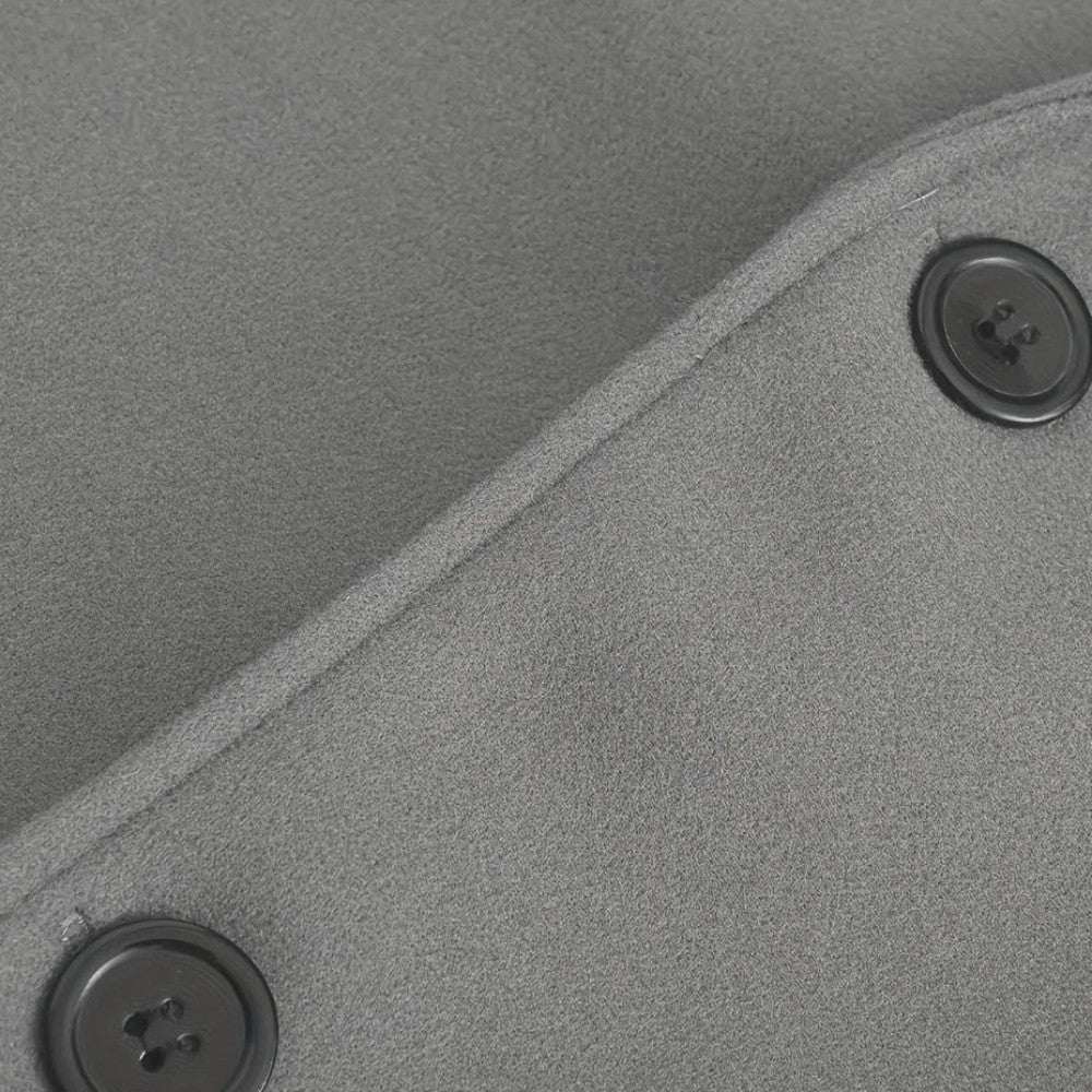Men's Felted Blazer with Stand Collar and Button Front
