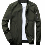 Jackson | Men's Full-Zip Bomber Front Jacket Ribbed-Collar Lightweight