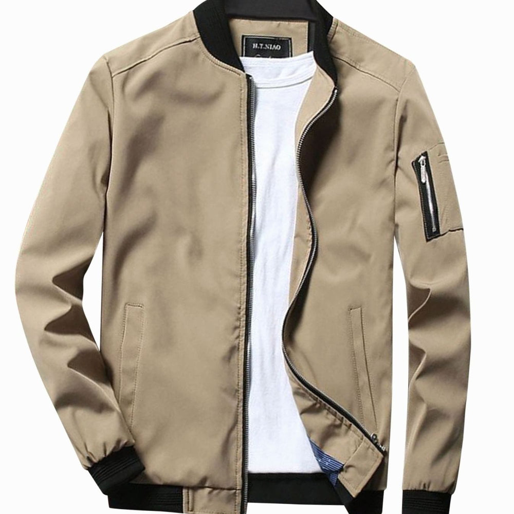 Jackson | Men's Full-Zip Bomber Front Jacket Ribbed-Collar Lightweight - 3