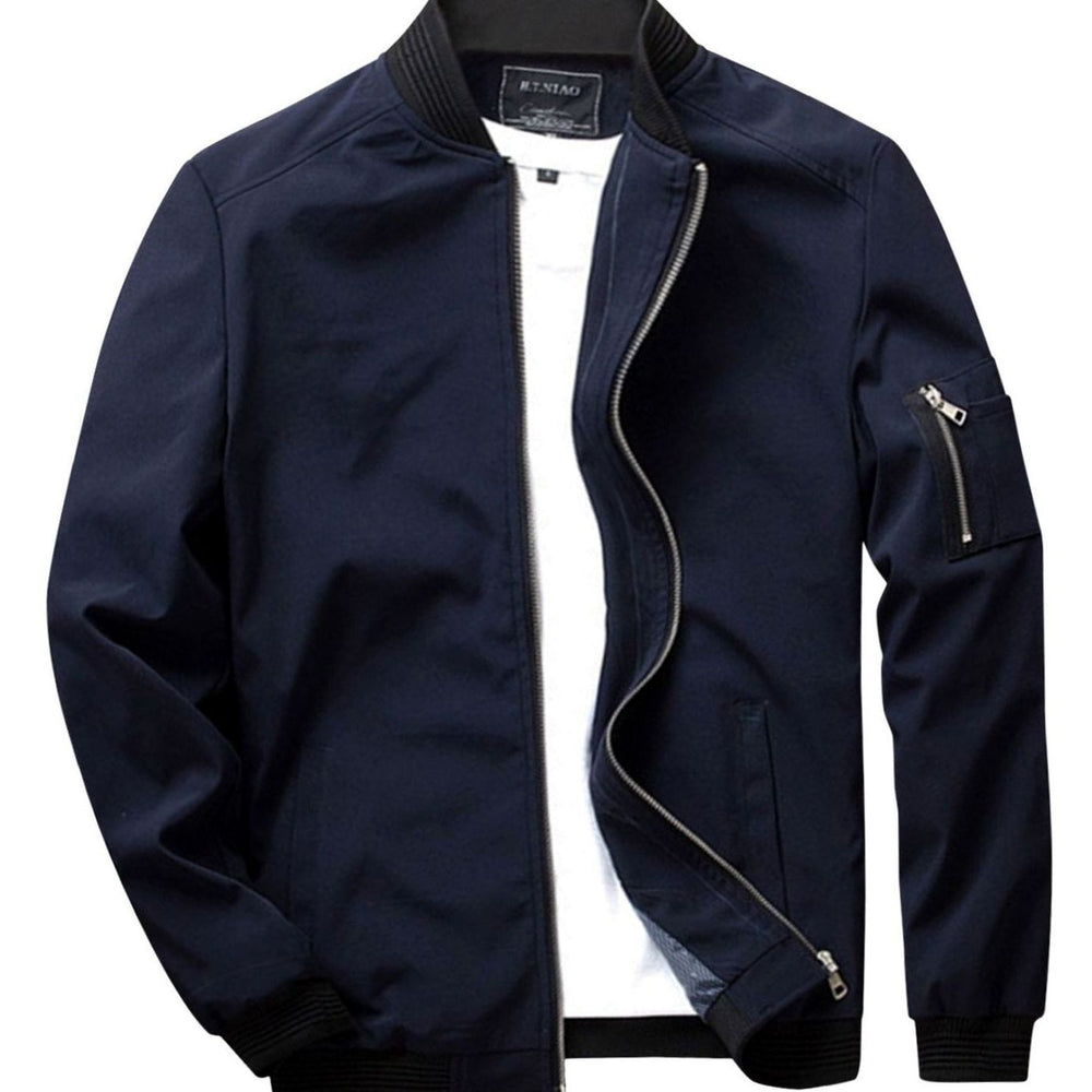 Jackson | Men's Full-Zip Bomber Front Jacket Ribbed-Collar Lightweight - 5