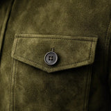 Henry | Men's Italian Suede Button-Front Stand-Collar Jacket