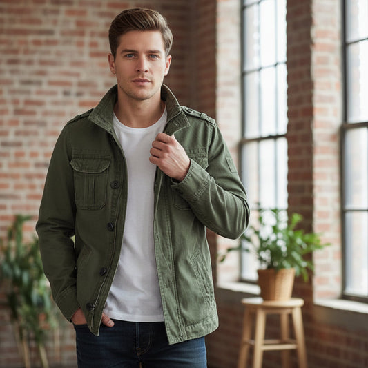 Men's Jacket – Zip-Up Closure, Casual Style & Outerwear Fit