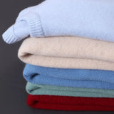Men's Knit Crewneck Sweater with Ribbed Cuffs and Hem