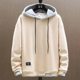 Men's Knit Hoodie with Drawcord Hood and Pouch Pocket