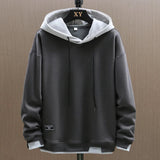 Men's Knit Hoodie with Drawcord Hood and Pouch Pocket