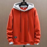 Men's Knit Hoodie with Drawcord Hood and Pouch Pocket