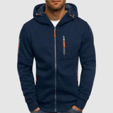 Men's Knit Hoodie with Full Zip and Zipper Pockets