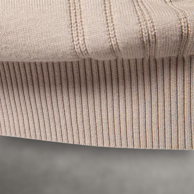 Men's Knit Pullover Sweater with Crew Neck and Ribbed Trim