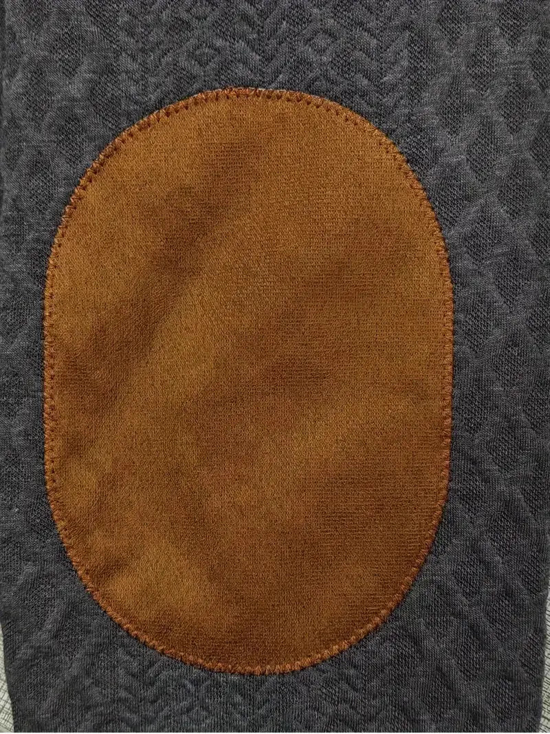 Men's Knitted Outdoor Sweater with Patches - Logan - 13