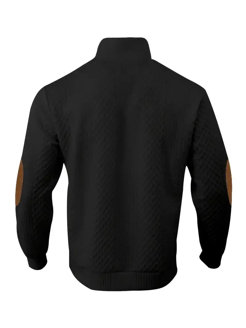 Men's Knitted Outdoor Sweater with Patches - Logan - 14