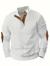 Men's Knitted Outdoor Sweater with Patches - Logan - 3