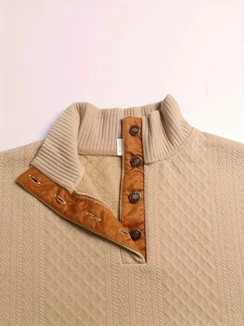 Men's Knitted Outdoor Sweater with Patches - Logan - 6