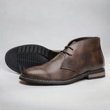Alexander | Men's Lace-Up Chukka Ankle Boots Faux Leather
