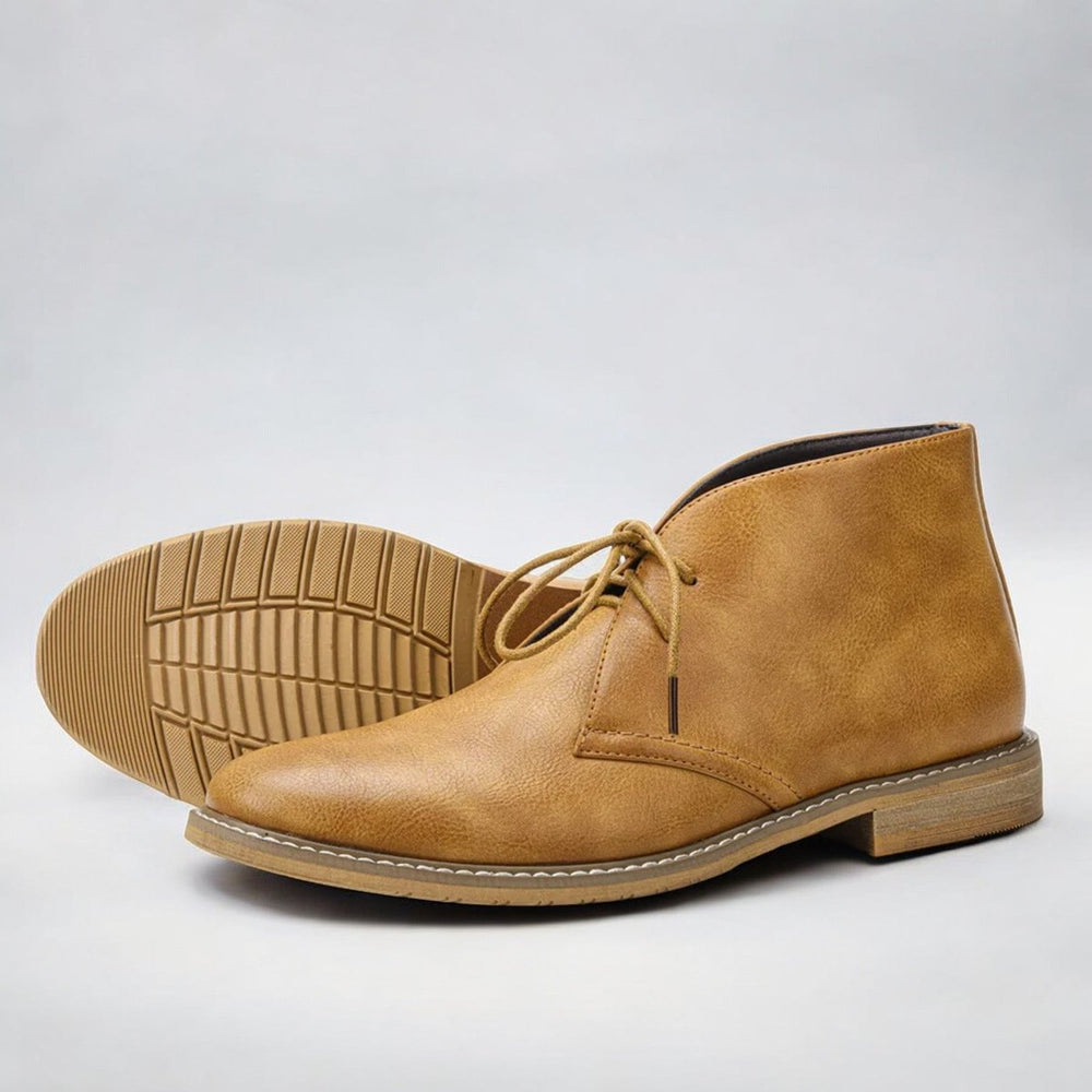 Alexander | Men's Lace-Up Chukka Ankle Boots Faux Leather