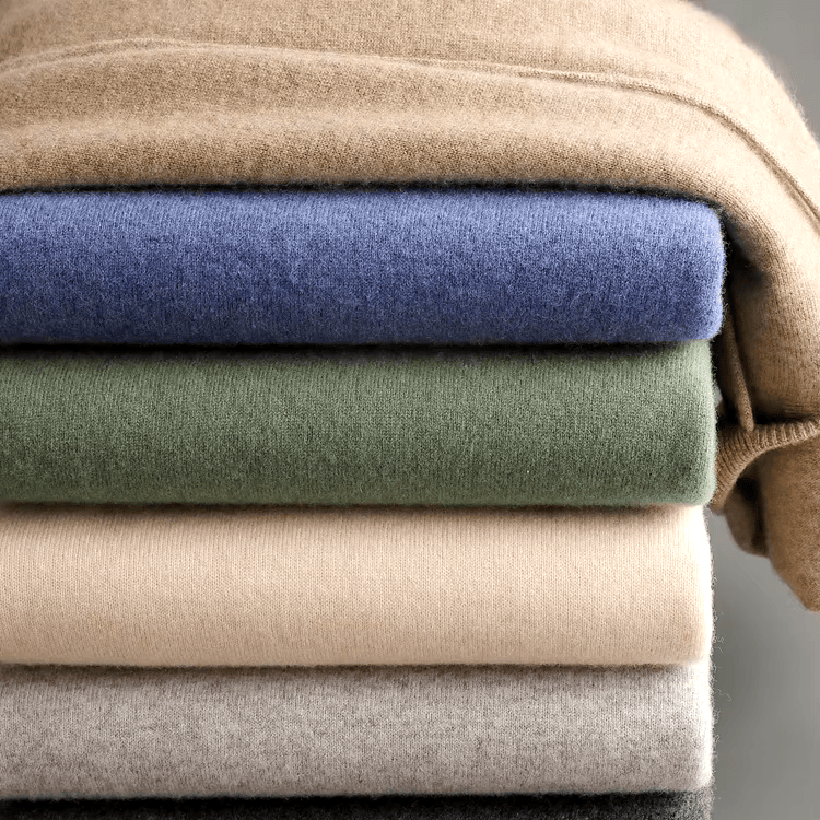 Men's Merino Knit Hoodie with Drawstrings and Ribbed Trim