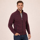 Caleb | Men's Merino Wool Full-Zip Mock Neck Sweater