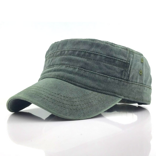 Men's Military Cap – Vintage Design, Adjustable Fit & Durable Material