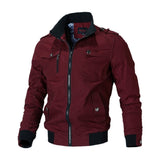 Elijah | Men's Military-Style Zip-Up Bomber Jacket Ribbed Cuff