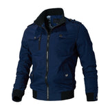 Elijah | Men's Military-Style Zip-Up Bomber Jacket Ribbed Cuff