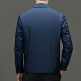 Men's Minimal Jacket with Point Collar and Full Zip