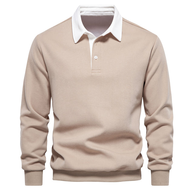 Men's Polo Sweater with Long Sleeves - Rafael