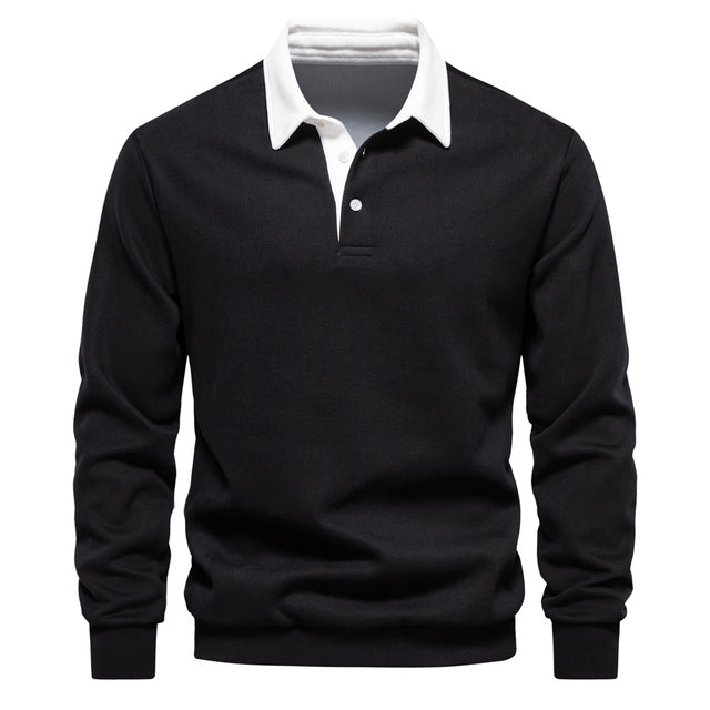 Men's Polo Sweater with Long Sleeves - Rafael