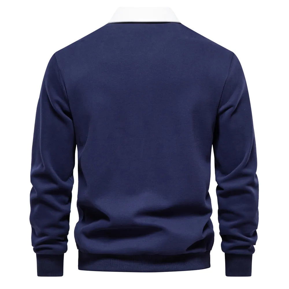Men's Polo Sweater with Long Sleeves - Rafael
