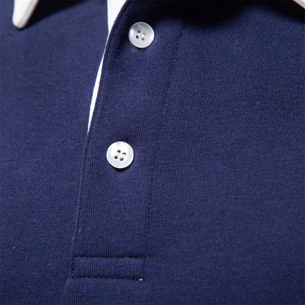 Men's Polo Sweater with Long Sleeves - Rafael