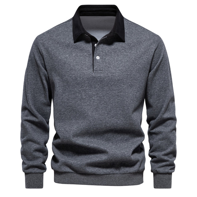 Men's Polo Sweater with Long Sleeves - Rafael