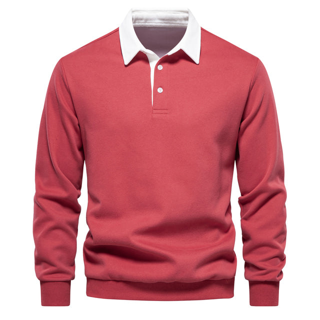 Men's Polo Sweater with Long Sleeves - Rafael