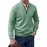 Ryan | Men's Quarter-Zip Knit Pullover Sweater Regular Fit Long Sleeve