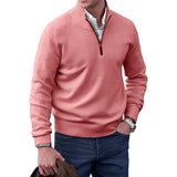 Ryan | Men's Quarter-Zip Knit Pullover Sweater Regular Fit Long Sleeve