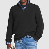 Nathan | Men's Quarter-Zip Ribbed Knit Sweater Business Casual Pullover