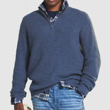 Nathan | Men's Quarter-Zip Ribbed Knit Sweater Business Casual Pullover