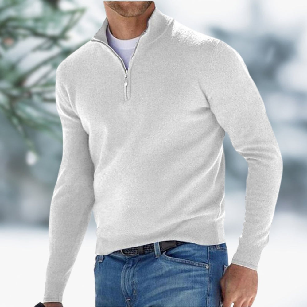 Aiden | Men's Quarter-Zip Soft Knit Sweater Pullover