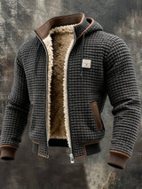 Ethan | Men's Quilted Jacket Fleece-Lined Hooded Full-Zip Sherpa Coat