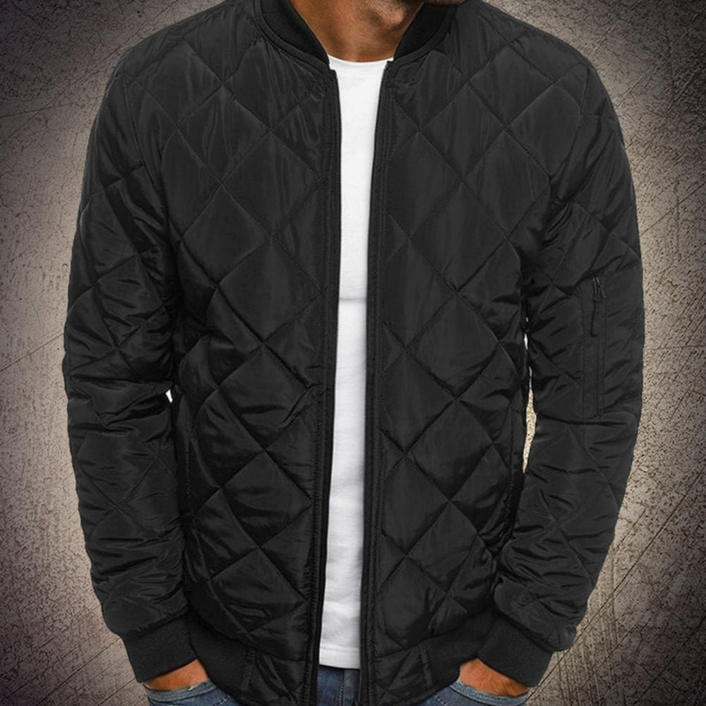 Caleb | Men's Quilted Lightweight Zip-Up Bomber Jacket