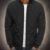 Caleb | Men's Quilted Lightweight Zip-Up Bomber Jacket